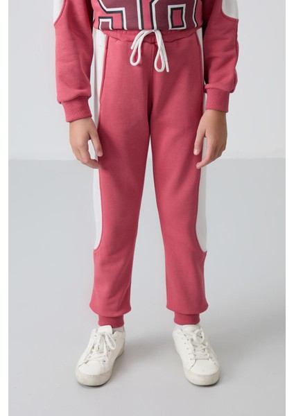 Yaban Gülü Pamuklu İçi Tüylü Yumuşak Dokulu Standart Fit Baskılı Kız Çocuk Eşofman Takım - 75170 modelleri