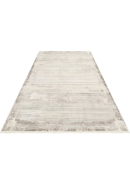 Madhavi Modern Gri Akrilik Dikdörtgen Modern Desenli Akrilik Hav Vermeyen Leke Tutmayan Kolay Temizlenen Yumuşak Makine Salon Yolluk Mutfak Halı