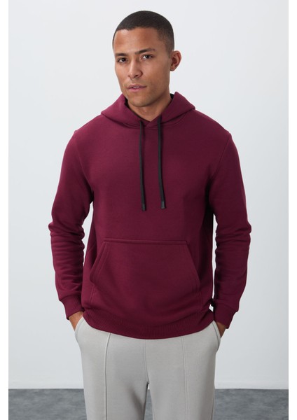 Erguvan Pamuklu Kalın İçi Tüylü Yumuşak Dokulu Comfort Fit Nakışlı Erkek Sweatshirt - 88419 fiyatları