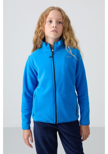 Saks Kalın Yumuşak Dokulu Standart Fit Nakışlı Polar Kız Çocuk Sweatshirt - 75154 fırsatları