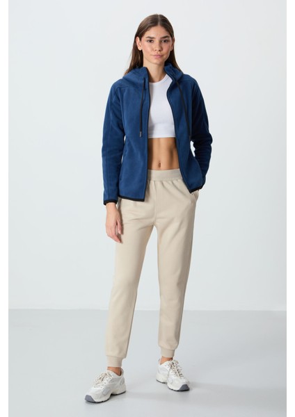 Parlament Kalın Yumuşak Dokulu Kapüşonlu Standart Fit Nakışlı Polar Kadın Sweatshirt -97287 fiyatları