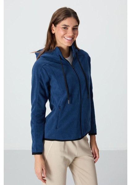 Parlament Kalın Yumuşak Dokulu Kapüşonlu Standart Fit Nakışlı Polar Kadın Sweatshirt -97287 modelleri