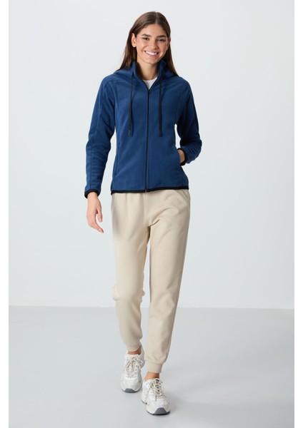 Parlament Kalın Yumuşak Dokulu Kapüşonlu Standart Fit Nakışlı Polar Kadın Sweatshirt -97287 fırsatları