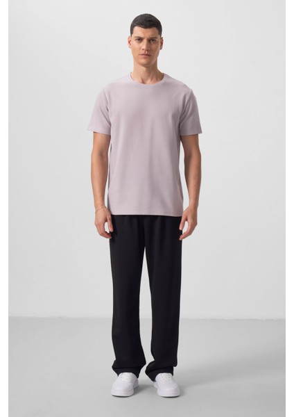 Taş Yüzeyi Dokulu Rahat Form Basic Erkek T-Shirt - 88436 fiyatları