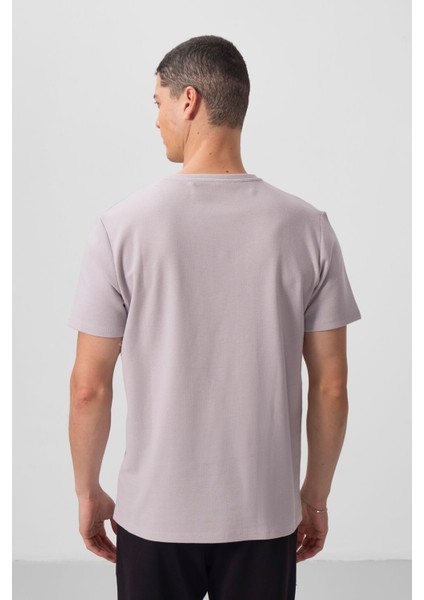 Taş Yüzeyi Dokulu Rahat Form Basic Erkek T-Shirt - 88436 indirimleri
