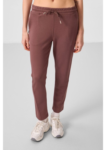 Kahverengi Yumuşak Dokulu Gizli Fermuarlı Dar Paça Kadın Pantolon - 94668 fiyatları