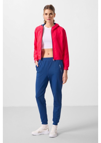 Viva Kırmızı-Parlament Kapüşonlu Fermuarlı Oversize Kadın Eşofman Takım - 95328