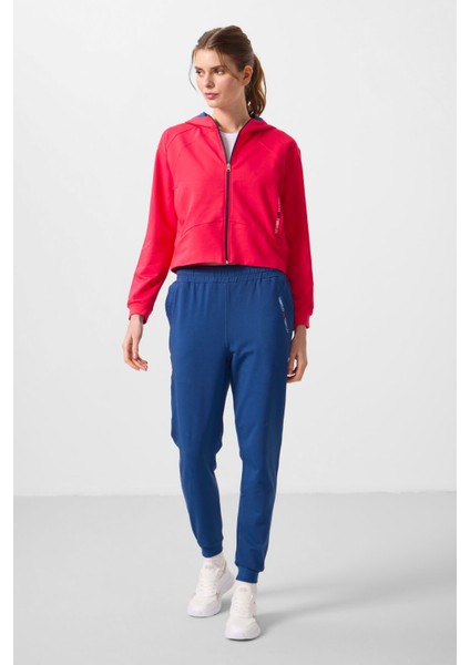Viva Kırmızı-Parlament Kapüşonlu Fermuarlı Oversize Kadın Eşofman Takım - 95328 indirimleri