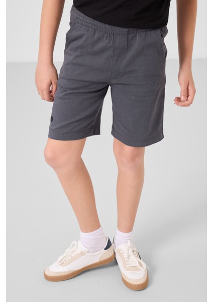 Siyah-Gri Pamuklu Oversize Fit Dokuma Hafif Esnek Chino Erkek Çocuk Şort Takım - 11277 fiyatları