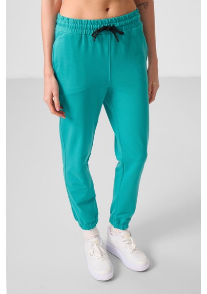 Deniz Yeşil Dik Yaka Fermuarlı Rahat Form Kadın Eşofman Tunik Takım - 95345 fiyatları