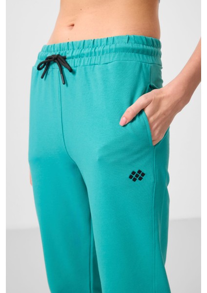 Deniz Yeşil Dik Yaka Fermuarlı Rahat Form Kadın Eşofman Tunik Takım - 95345 fırsatları