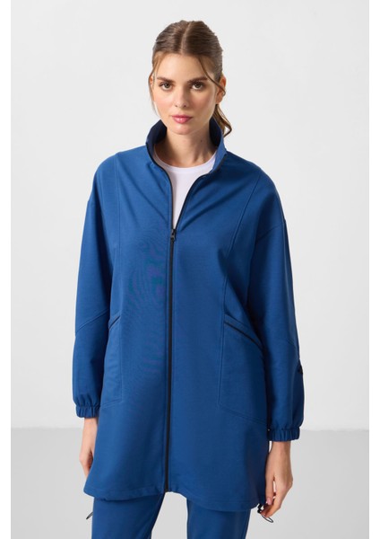 Parlament Dik Yaka Fermuarlı Rahat Form Kadın Eşofman Tunik Takım - 95345 modelleri