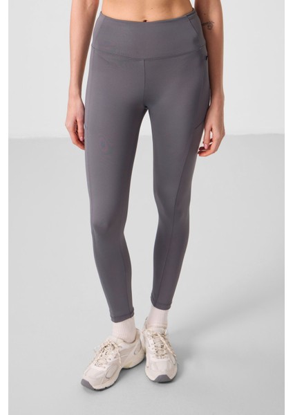 Koyu Gri Esnek Standart Fit Performans Kadın Tayt - 94667 fiyatları