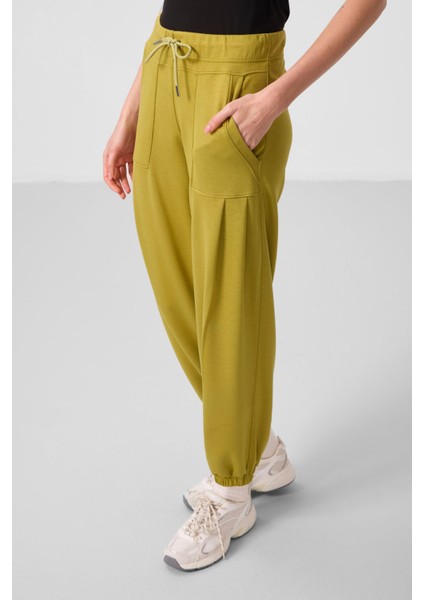 Koyu Hardal Yumuşak Dokulu Cep Detaylı Rahat Form Kadın Pantolon - 94672 fırsatları