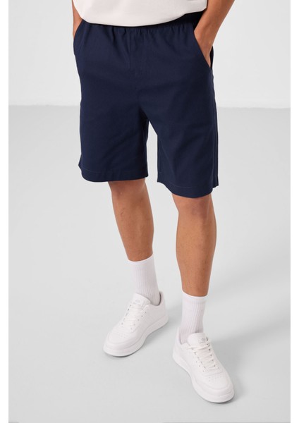 Lacivert Standart Fit Dokuma Hafif Esnek Chino Erkek Şort - 81293 fiyatları