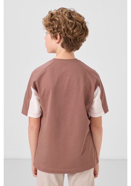 Tarçın Pamuklu Yumuşak Dokulu Oversize Fit Nakışlı Erkek Çocuk T-Shirt - 11290 indirimleri