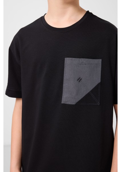 Siyah-Gri Pamuklu Oversize Fit Dokuma Hafif Esnek Chino Erkek Çocuk Şort Takım - 11278 indirimleri