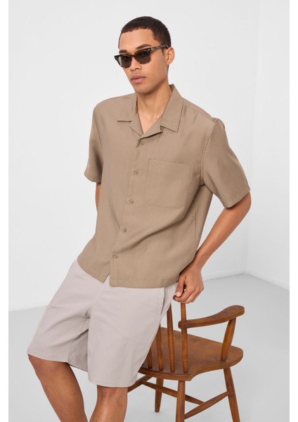Taş Standart Fit Dokuma Hafif Esnek Chino Erkek Şort - 81292 indirimleri