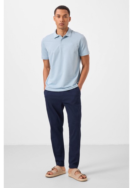 Lacivert Standart Fit Dokuma Hafif Esnek Chino Erkek Pantolon - 82177