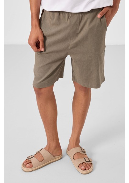 Camel Standart Fit Dokuma Hafif Esnek Chino Erkek Şort - 81291 fiyatları