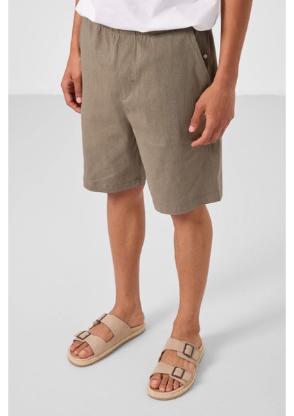 Camel Standart Fit Dokuma Hafif Esnek Chino Erkek Şort - 81291 fırsatları