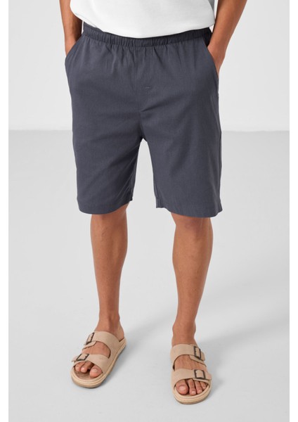 Gri Standart Fit Dokuma Hafif Esnek Chino Erkek Şort - 81291 fiyatları