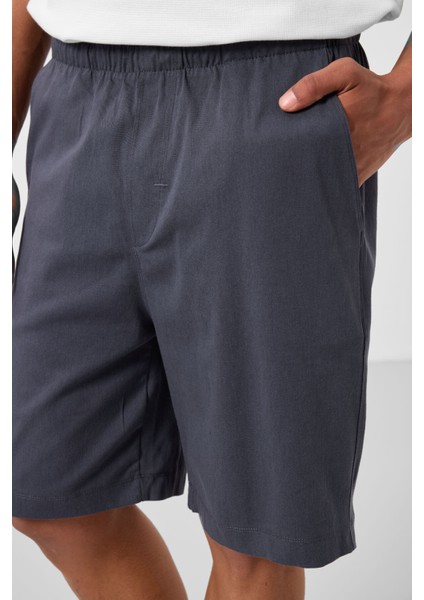 Gri Standart Fit Dokuma Hafif Esnek Chino Erkek Şort - 81291 indirimleri