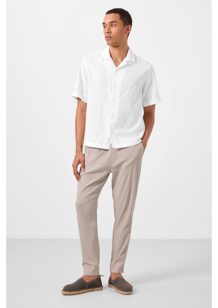 Taş Standart Fit Dokuma Hafif Esnek Chino Erkek Pantolon - 82177