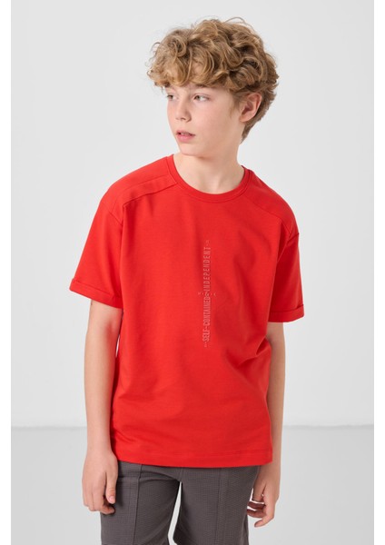 Fiesta Pamuklu Yumuşak Dokulu Oversize Baskılı Erkek Çocuk T-Shirt - 11301 modelleri