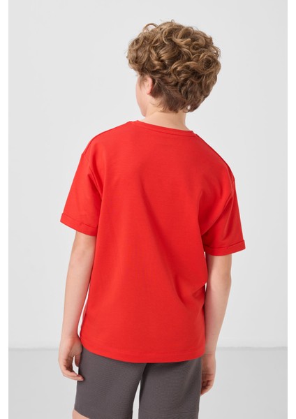 Fiesta Pamuklu Yumuşak Dokulu Oversize Baskılı Erkek Çocuk T-Shirt - 11301 indirimleri