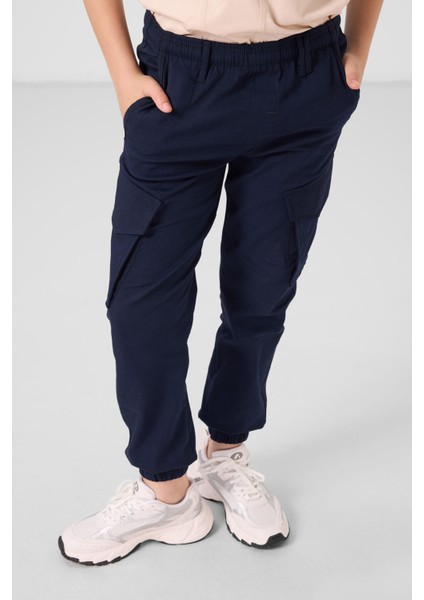 Lacivert Standart Fit Dokuma Hafif Esnek Chino Erkek Çocuk Pantolon - 11271 modelleri