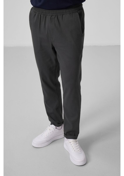 Antrasit Standart Fit Dokuma Hafif Esnek Chino Erkek Pantolon - 82175 fırsatları
