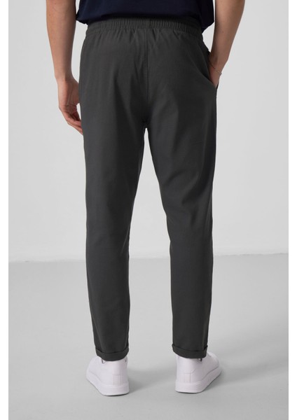 Antrasit Standart Fit Dokuma Hafif Esnek Chino Erkek Pantolon - 82175 indirimleri