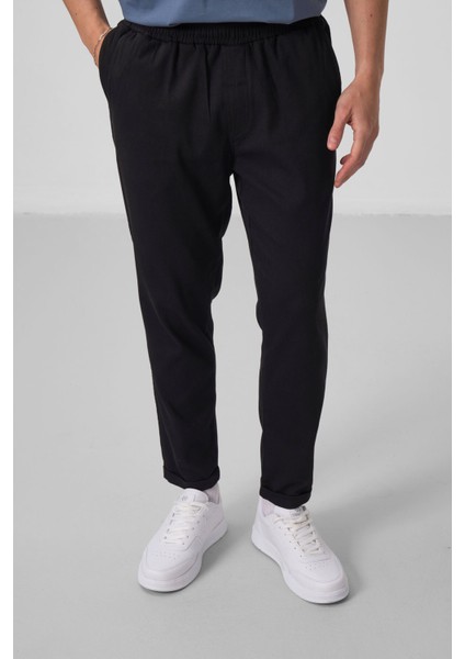 Siyah Standart Fit Dokuma Hafif Esnek Chino Erkek Pantolon - 82175 fiyatları