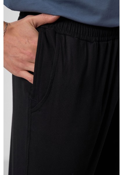 Siyah Standart Fit Dokuma Hafif Esnek Chino Erkek Pantolon - 82175 modelleri