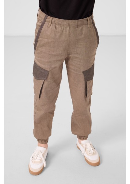 Camel Standart Fit Dokuma Hafif Esnek Chino Erkek Çocuk Pantolon - 11271 modelleri