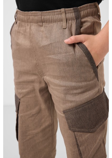 Camel Standart Fit Dokuma Hafif Esnek Chino Erkek Çocuk Pantolon - 11271 fırsatları