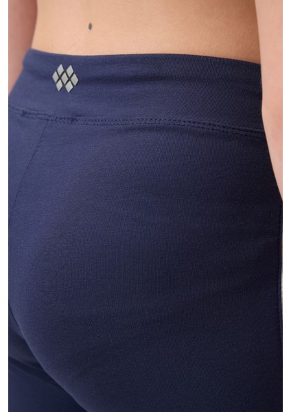 Ekru-Indigo Pamuklu O Yaka Standart Fit Basic Ispanyol Paça Kız Çocuk Tayt Takım - 75192 indirimleri