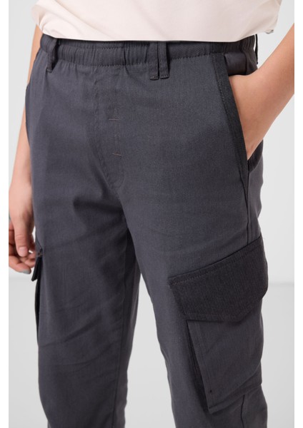 Gri Standart Fit Dokuma Hafif Esnek Chino Erkek Çocuk Pantolon - 11271 fırsatları