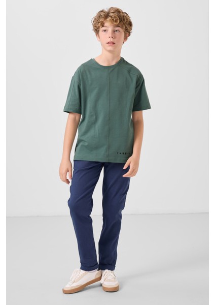 Parlament Standart Fit Dokuma Hafif Esnek Chino Erkek Çocuk Pantolon - 11272