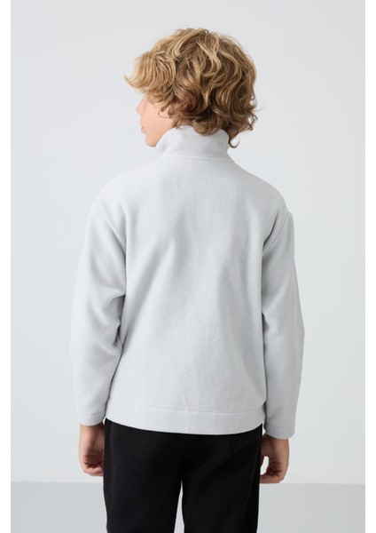 Taş Kalın Yumuşak Dokulu Standart Fit Nakışlı Polar Erkek Çocuk Sweatshirt - 11221 indirimleri