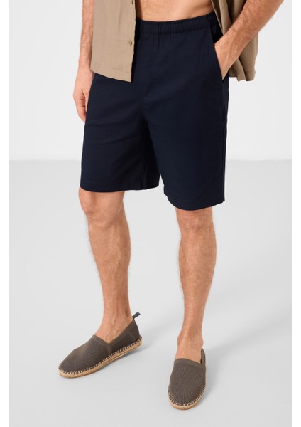 Lacivert Standart Fit Dokuma Hafif Esnek Chino Erkek Şort - 81291 fiyatları