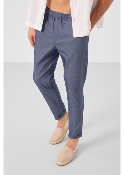 Kot Lacivert Standart Fit Dokuma Hafif Esnek Chino Erkek Pantolon - 82178 indirimleri