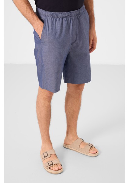 Kot Lacivert Standart Fit Dokuma Hafif Esnek Chino Erkek Şort - 81291 indirimleri