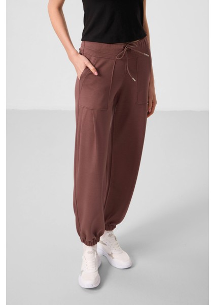Kahverengi Yumuşak Dokulu Cep Detalı Rahat Form Kadın Pantolon - 94672 modelleri