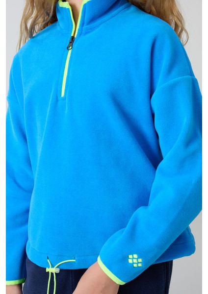 Saks Kalın Yumuşak Dokulu Standart Fit Nakışlı Polar Kız Çocuk Sweatshirt - 75151 modelleri