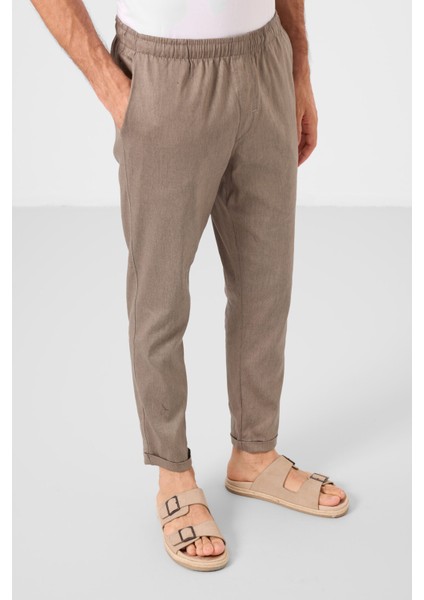 Camel Standart Fit Dokuma Hafif Esnek Chino Erkek Pantolon - 82178 indirimleri