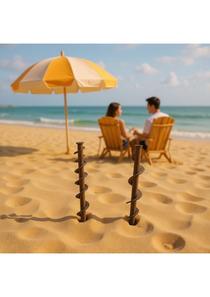 Plaj Bahçe Şemsiye Kazığı Uzun (YENİ TASARIM) 2,9 cm e Kadar Uygun