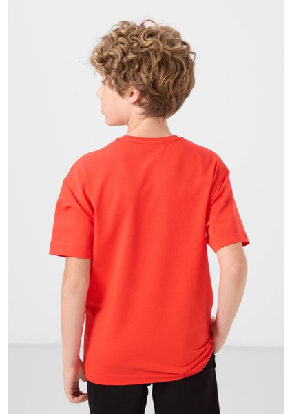 Fiesta Pamuklu Yumuşak Dokulu Oversize Baskılı Erkek Çocuk T-Shirt - 11285 indirimleri