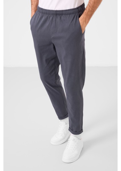 Gri Standart Fit Dokuma Hafif Esnek Chino Erkek Pantolon - 82178 indirimleri